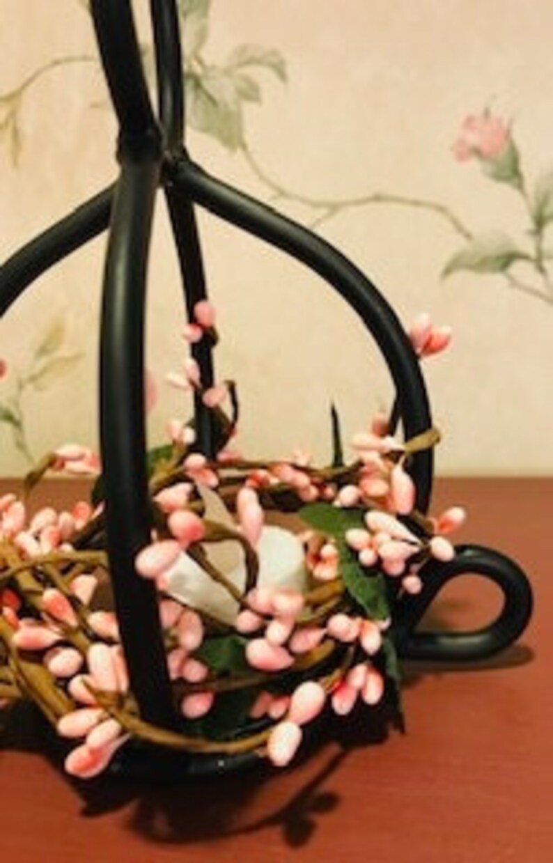 Small Black Iron Bunny Candle Holder, Spring Table Top Decor, Easter Table Top Decoration image 4