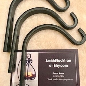 3 Small Handmade Wrought Iron Arch Hooks for a Variety of Needs / Free Shipping