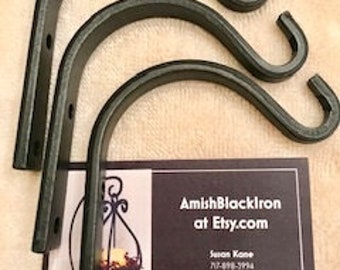 3 Small Handmade Wrought Iron Arch Hooks for a Variety of Needs / Free Shipping