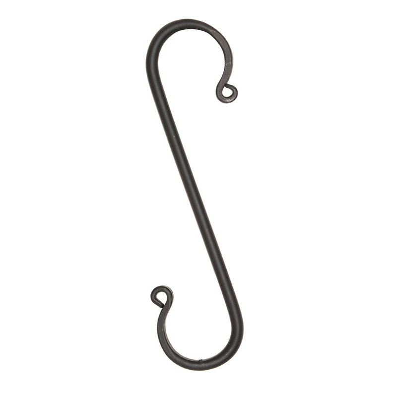 S Hooks Set of 4 Black Wrought Iron S Hooks in 4 Sizes Etsy