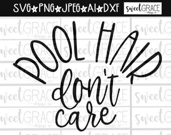 Pool Hair Svg Etsy
