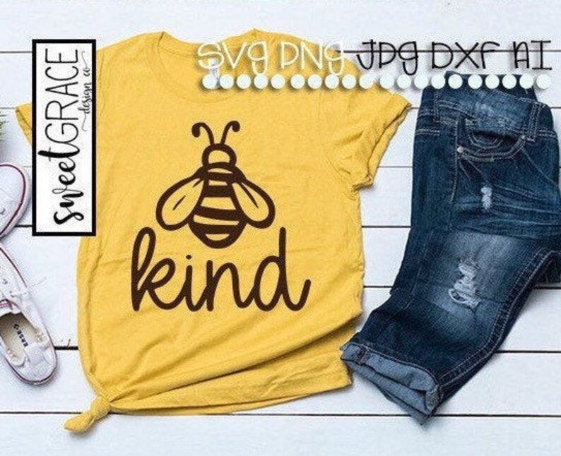Download Bee Kind SVG Be Kind Cut Files Bumblebee t-shirt cut files ...