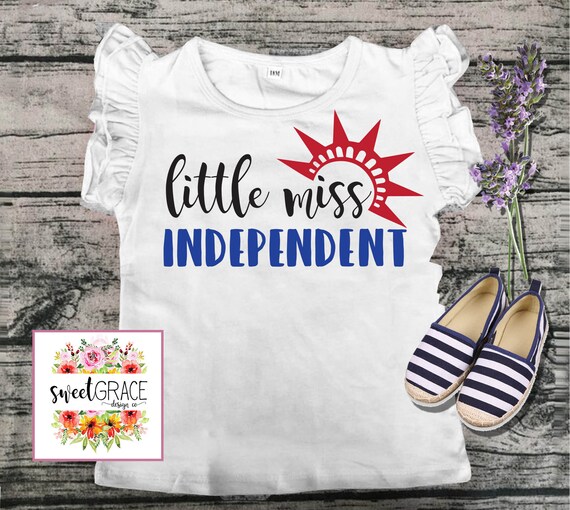Download Free Fourth Of July Svg Little Miss Independent Svg Kids July 4th Etsy SVG Cut Files