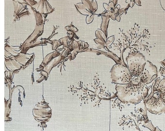Brunschwig & Fils Festival of Lantern Home Decor Fabric - Lovely Chinoiserie Print Makes the Perfect Accent in Your Home