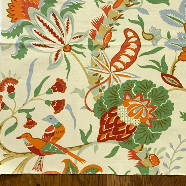 Tissu de décoration d'intérieur Greeff's Westbourne Hall - Beau lin issu d'un modèle original de Greeff - Ce tissu est coloré dans des couleurs vives !