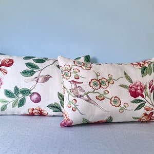Stunning Pair of Linen Pillow Covers Featuring Lee Jofa/G P & J Baker&#39;s Lovely Emperor&#39;s Garden Fabric - Beautifully Accent Your Home