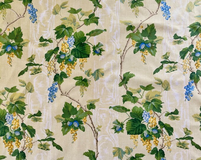 Jean Monro's Nuts & Berries Home Decor Fabric in Citrus Blueberry A