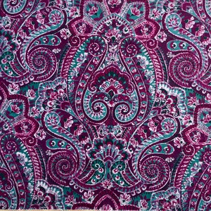 Vintage Duralee &quot;Kashan&quot; Home Decor Fabric - Paisley Design Makes A Perfect Boho Statement Piece