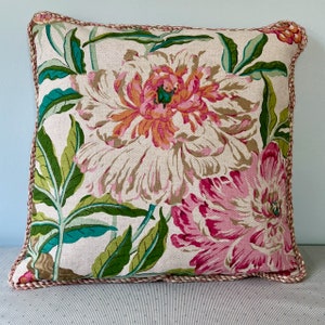 Bright As Springtime, Beautiful Pillow Cover With Glorious Peonies - A Perfect Accent Pillow For the Season