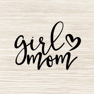 Mamá niña SVG, Mamá Svg, Mamá Svg, Mamá niña Svg, Mamá de niñas Svg, Hija Svg, Mamá Svg eps dxf png jpeg archivos de corte / N55