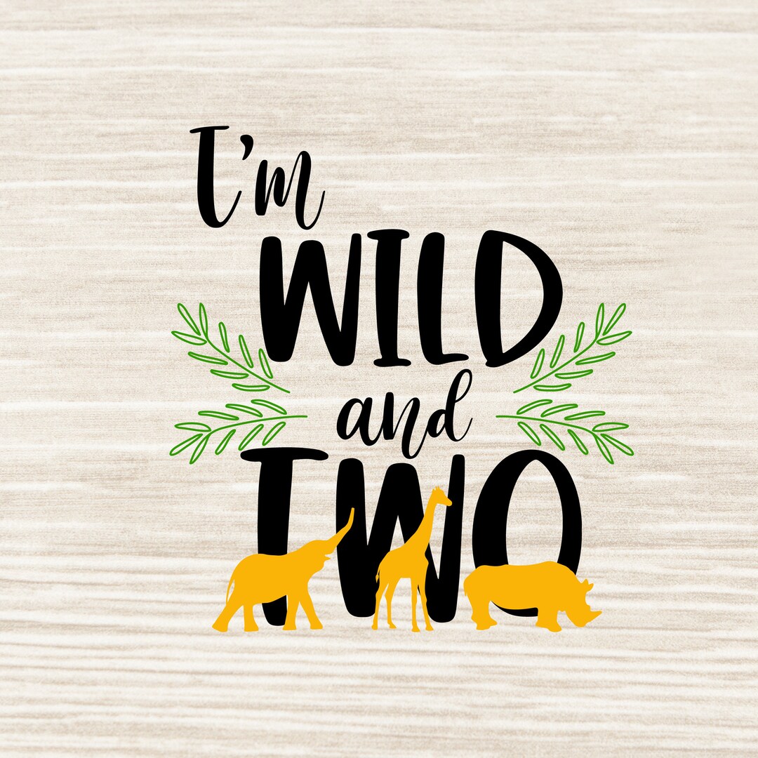Two Wild SVG Wild and Two Svg 2nd Birthday SVG Two Years Old Second