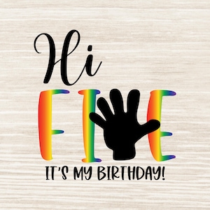 5e anniversaire Svg png J'ai 5 ans Svg C'est mon anniversaire, 5 ans Svg png Dxf Jpeg | N222r2