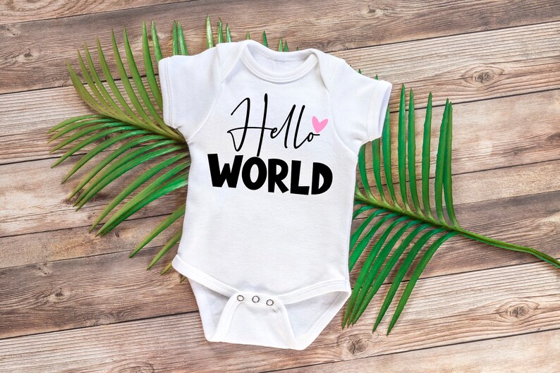 Download Eps Jpeg Png Baby Shirt Svg New Baby Svg Onesie Hello World Svg N51 Newborn Svg Dxf Clip Art Art Collectibles Gkjwonosari Com
