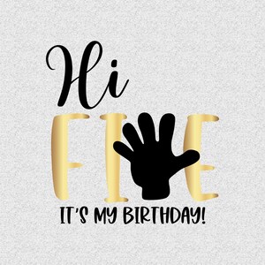 5e anniversaire Svg 5e anniversaire Svg J'ai 5 ans Svg C'est mon anniversaire 5 ans Svg Png Dxf Jpeg | N222 g