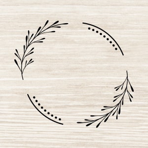 Cornice ghirlanda in formato SVG Cornice di foglie in formato SVG PNG Cornice circolare in formato SVG ghirlanda floreale in formato SVG ghirlanda nuziale in formato SVG PNG dxf jpeg / B28-4