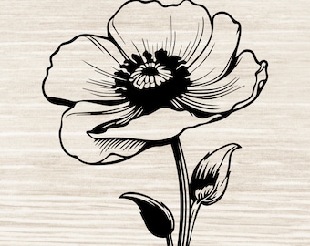 Flower SVG PNG flower cut file Flower svg files for Cricut Silhouette instant download | P29