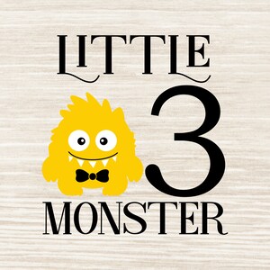 3e verjaardag Svg Png derde verjaardag jongen Svg Monster verjaardag Svg drie Svg silhouet Cricut Cut bestanden | N501