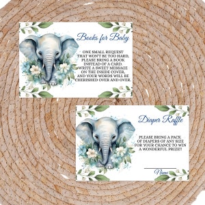 Carte de demande de livre pour tirage au sort de couches Billet d'invitation pour baby shower Livres pour bébé à téléchargement immédiat | C1L