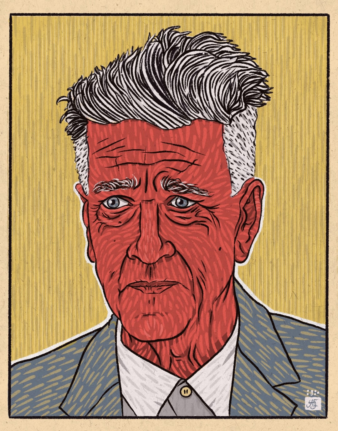 David Lynch in Red, Art Print - Etsy