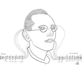 Carl Orff, portrait