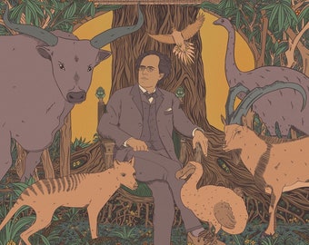 Gustav Mahler in the Garden of Resurrection, art print
