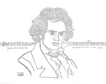 Beethoven, customizable portrait