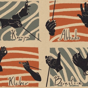 Four Legends, conductor art print