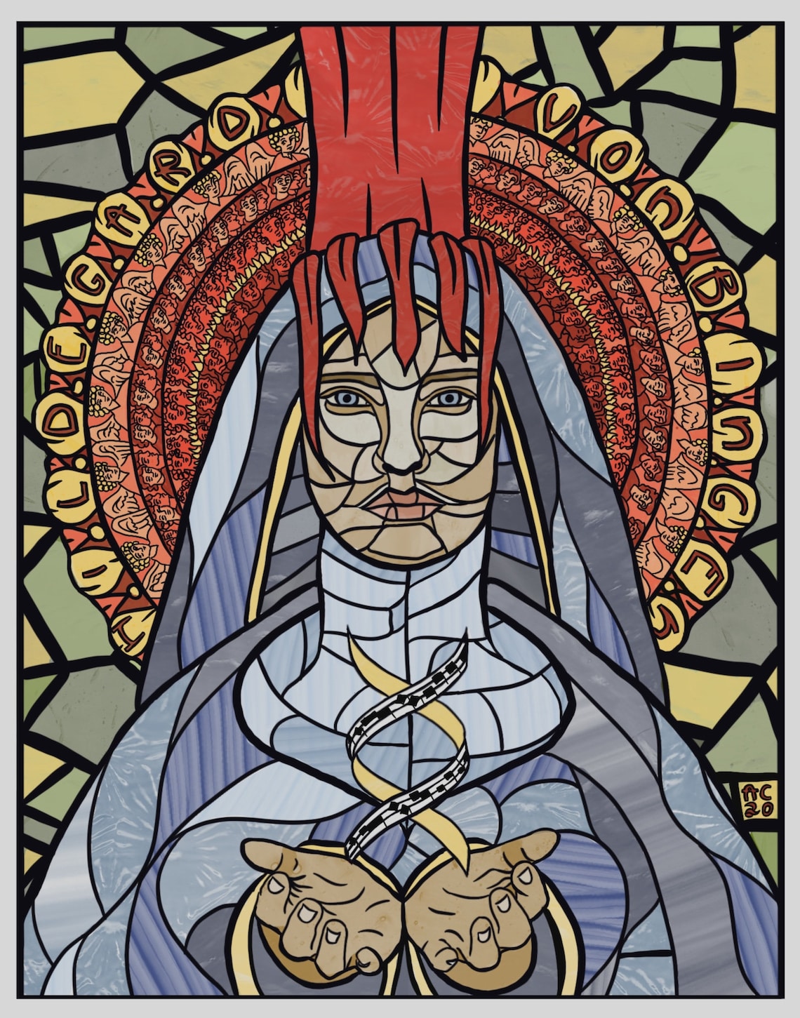Hildegard Von Bingen Receives a Vision, Art Print 11x14in Etsy