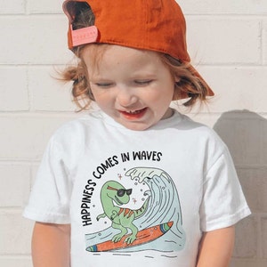 Geluk komt zonde Waves PNG, Boy Summer Dino Design PNG SUBLIMATIE