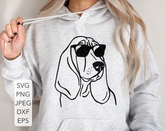 Basset Hound SVG & png cutting files for Cricut and Silhouette