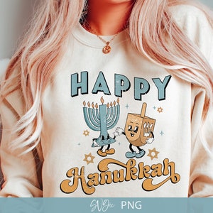Happy Hanukkah PNG Sublimation Shirt Design png