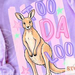Toodaloo kangaroo png, preppy png, Girly png, mom png, spring png, trendy png, whimsy png, Womens png, Kids png