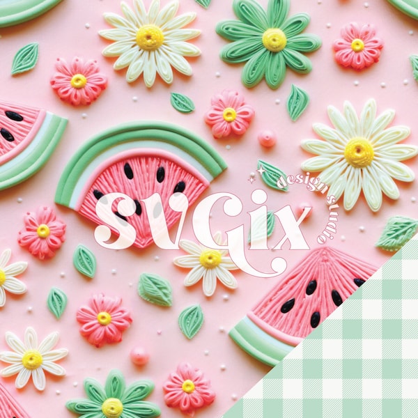 Summer Watermelon Seamless Pattern by SVGix