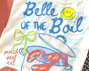 Crawfish Boil Crawfish PNG,Preppy Pinch Peel Eat Repeat, Belle of the Boil png,  Sack Suck The Head Tail Print Bow Coquette
