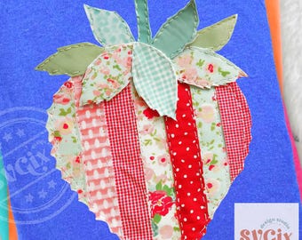 Summer Strawberry PNG, Strawberry PNG, Strawberry Faux Patchwork PNG