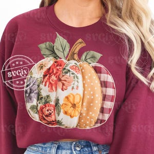 Patchwork Pumpkin,Trendy Fall Png, Patchwork Design, Fall Sublimation, Fall Mama Png, Autumn Png, Fall Png Design by SVGix image 1