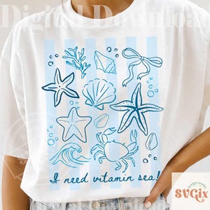 I need vitamin sea png, sea stripes png, starfish png, Summer stripes png
