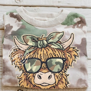 Camo Highland PNG, Faux Highlander Chenille PNG