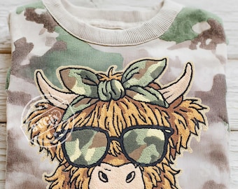 Camo Highland PNG, Faux Highlander Chenille PNG