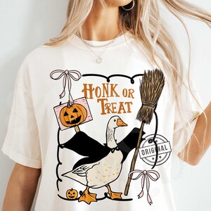 Halloween Goose png, Fun Halloween png, Honk or Treat PNG, Spooky png, Funny Halloween png, Spooky vibes png by SVGix image 3
