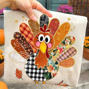 Lapptäcke med kalkon png, glitterkalkon png, retro Thanksgiving png, kalkonsäsong png, kalkon png, höstkokett png, preppy höst png