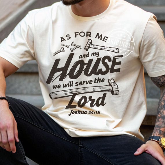 We will Serve the Lord PNG, Joshua 24:25 png, Christian Man PNG, Mens shirt png ,Armor of God png, Fathers Day png, Bible verse png by SVGix