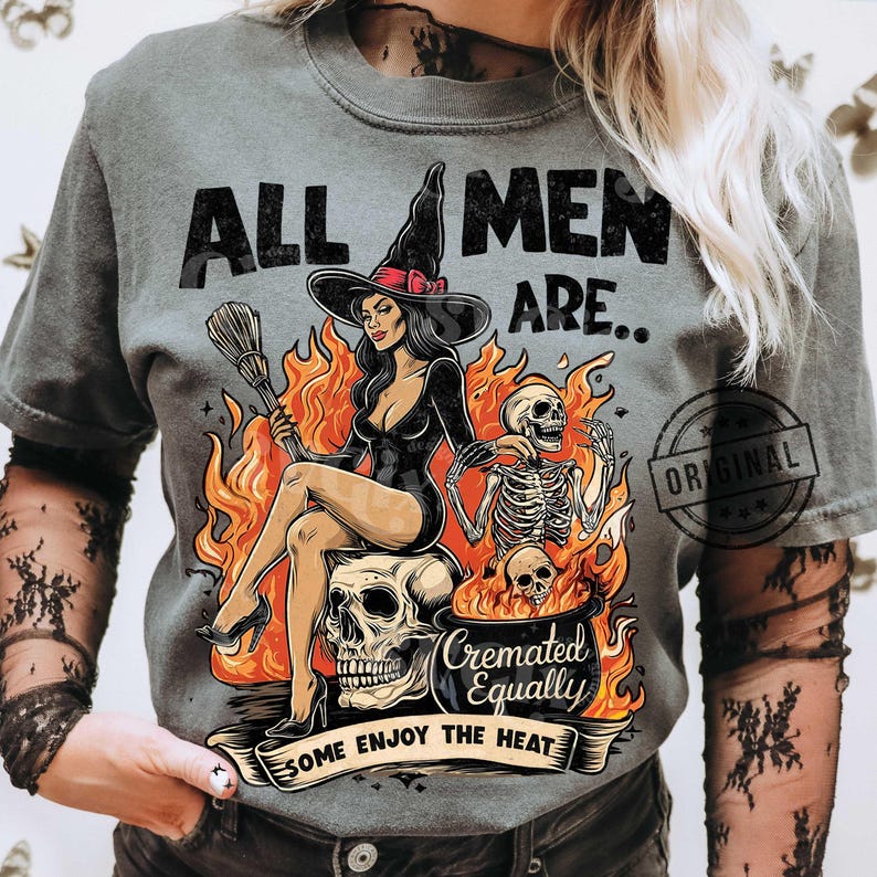 All Men Cremated png, Feminist Witch Png, Funny Spooky Png, Funny Halloween Png, Spooky Girl Png, Cremated Men Png by SVGix image 7
