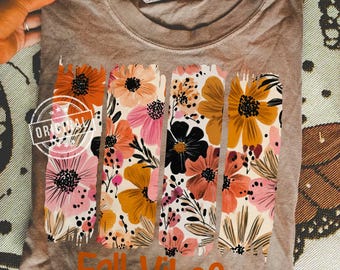 Boho Fall PNG, Fall Vibes PNG, Happy Fall Design Trendy Autumn fall floral design,fall flowers png,boho floral Digital Download Shirt Design