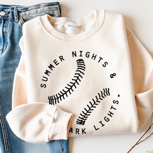 Summer Nights & Ballpark Lights Svg, Baseball Mom Svg, Baseball Svg, Funny Baseball Svg Cut Files by SVGix
