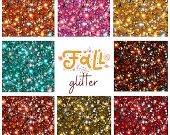 Fall Glitter Seamless Pattern Bundle by SVGix, Glitter Bundle, Glitter Digital Paper, Realistic Glitter Backround
