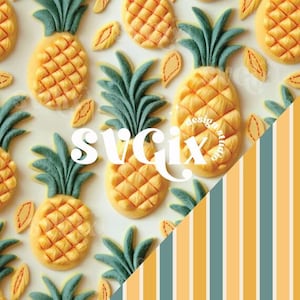 Ananas-nahtlose Sommerfrüchte-Wiederholendes Muster für Stoffsublimation von SVGix