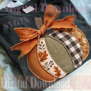Patchwork höstpumpa png (digital nedladdning) - INTE ETT MÖNSTER