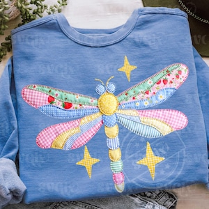 Summer Quilt PNG, Dragonfly Quilt png, Dragongly Patchwork png