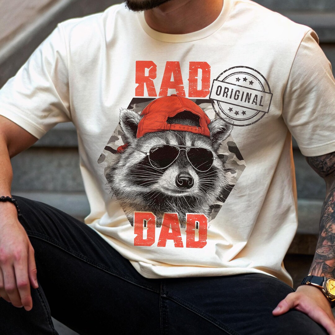 Rad Dad PNG, Raccoon Father Day PNG, Rad Raccoon PNG, Cool Dad Design ...